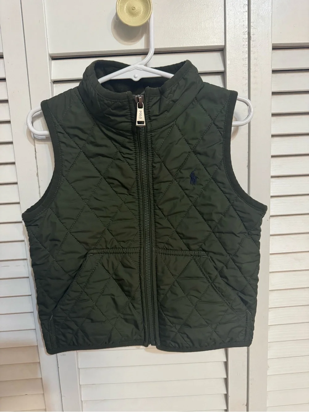 3T Ralph Lauren Polo Quilted Dark Green Kids Vest